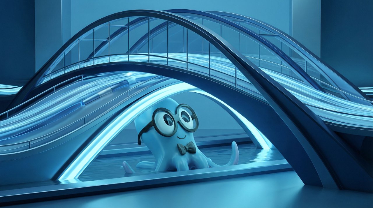Vurbie octopus investigating databridge