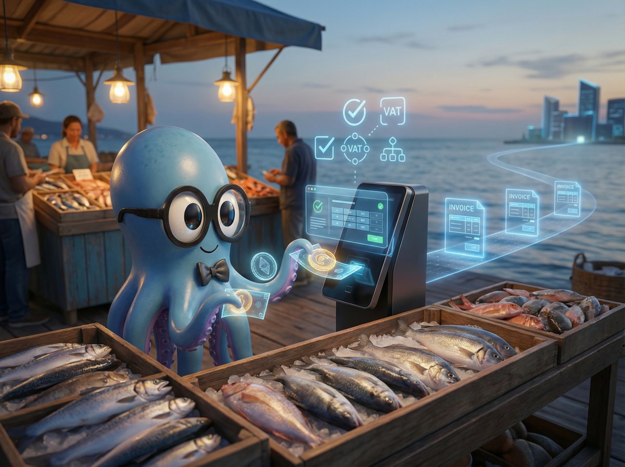 Vurbie octopus e-shopping fish